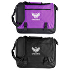 Branded Polyester Laptop Satchel with Coloured Flap
