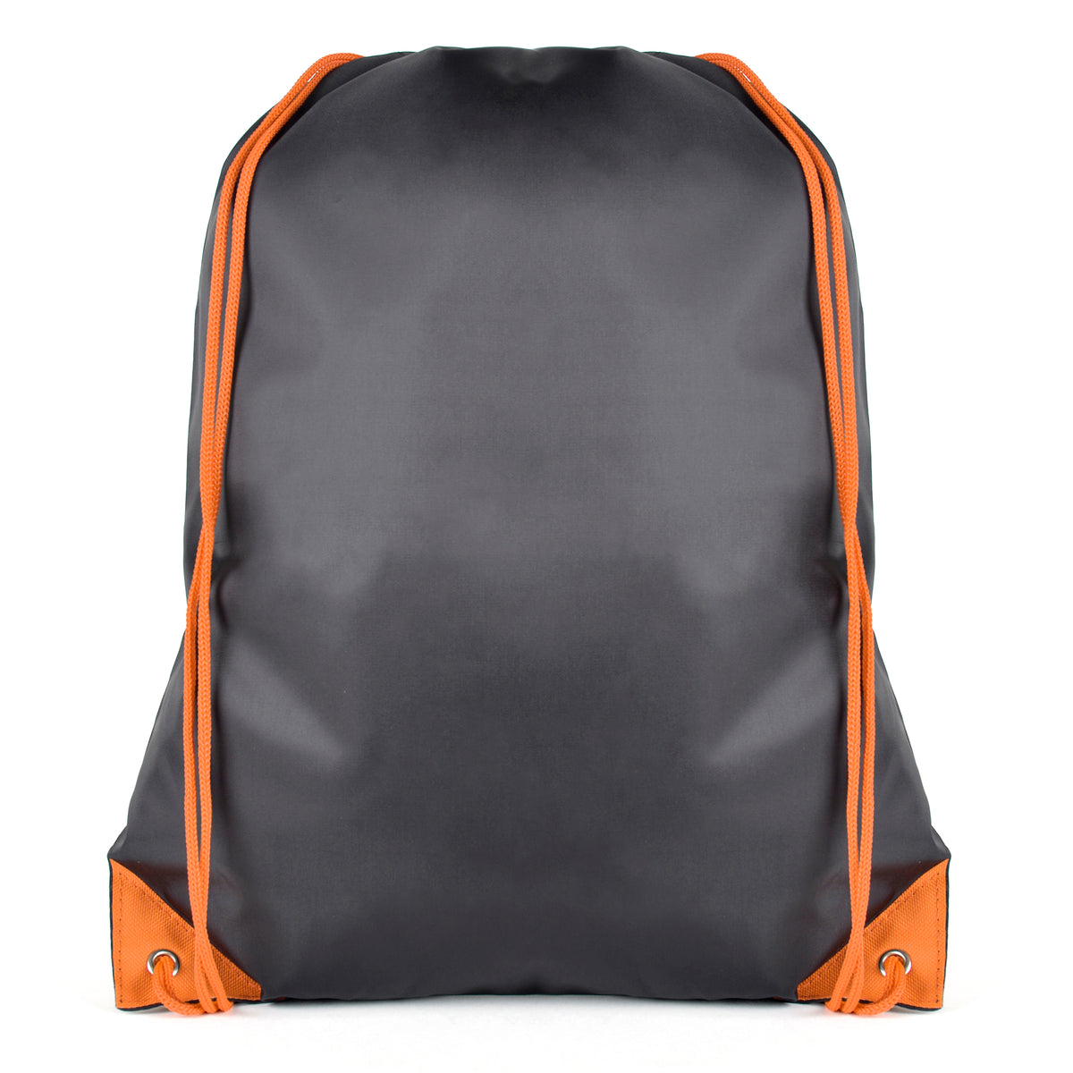 Branded Black Drawstring Bag with Coloured String and Corners