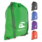 Branded 300D Polyester Drawstring Bag with Side Pocket