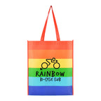 Branded Rainbow Non Woven Shopper Bag with Long Handles
