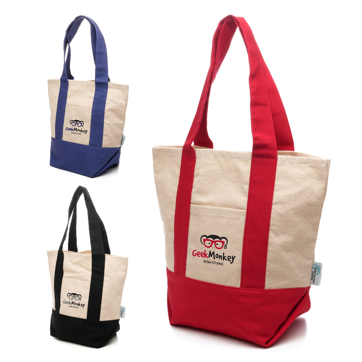 Branded Recycled Cotton Canvas Mini Tote