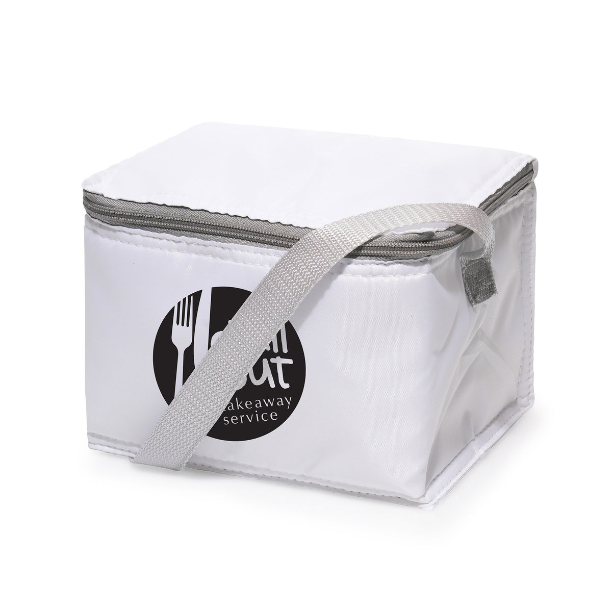 Branded RPET Can Cooler Bag in White