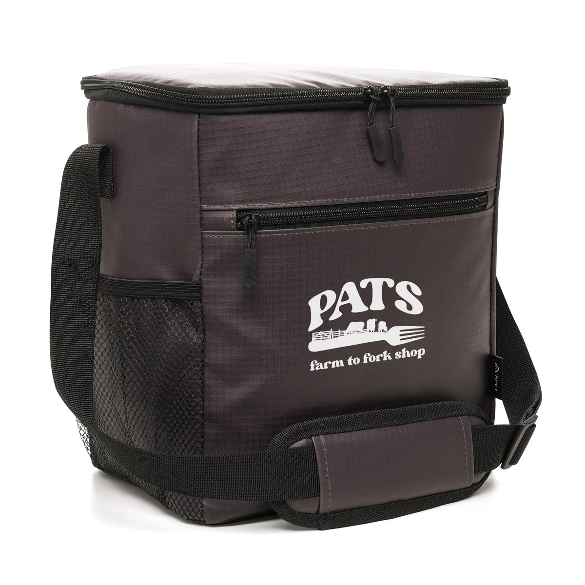 Branded RPET Cooler Bag with Padded Shoulder Strap