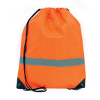 Branded High Visibility Drawstring Bag with Reflective Band