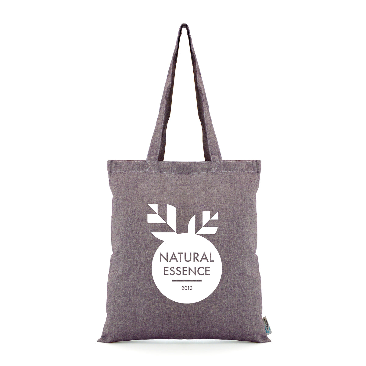 Branded Recycled Cotton and Polyester Shopper in Purple