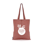 Branded Recycled Cotton and Polyester Shopper in Red