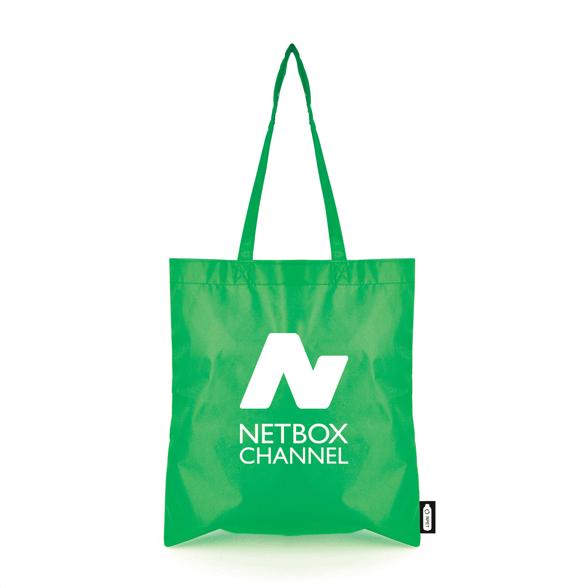 Branded RPET Tote Bag from Recycled Plastic in Green