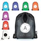 Branded RPET Drawstring Bag with Black Corners