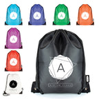 Branded RPET Drawstring Bag with Black Corners