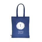 Branded Organic Cotton Shopper (4oz) in Mid Blue