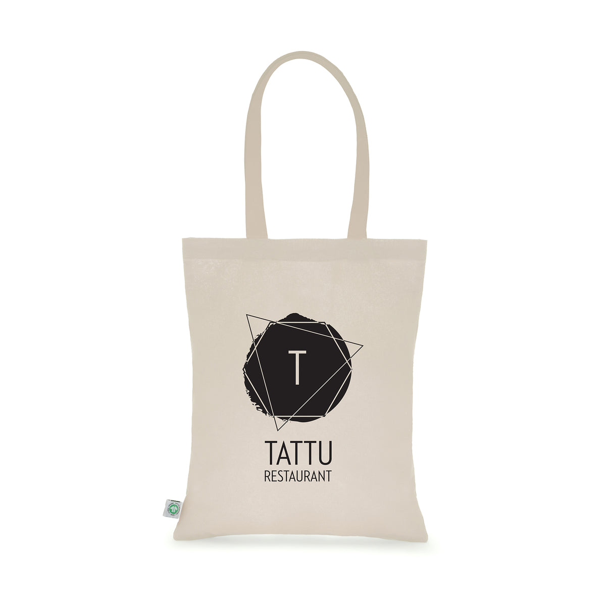 Branded Organic Cotton Shopper (4oz) in White