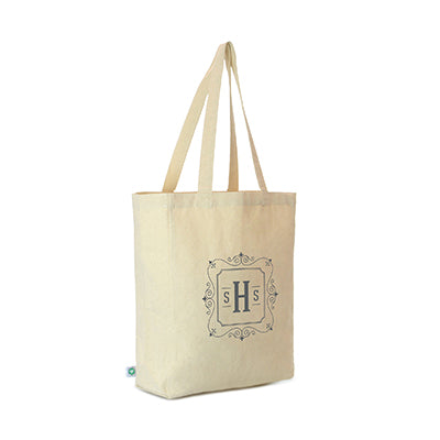 Branded Organic Cotton Shopper with Gusset (10oz)