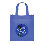 Branded Mini Non Woven Shopper with Gusset in Blue