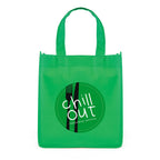 Branded Mini Non Woven Shopper with Gusset in Green
