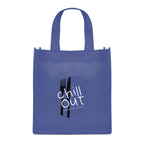 Branded Mini Non Woven Shopper with Gusset in Navy Blue