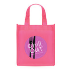 Branded Mini Non Woven Shopper with Gusset in Pink