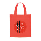 Branded Mini Non Woven Shopper with Gusset in Red