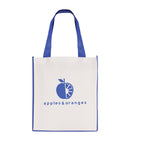 Branded Non Woven Shopper with Contrast Handles in Blue