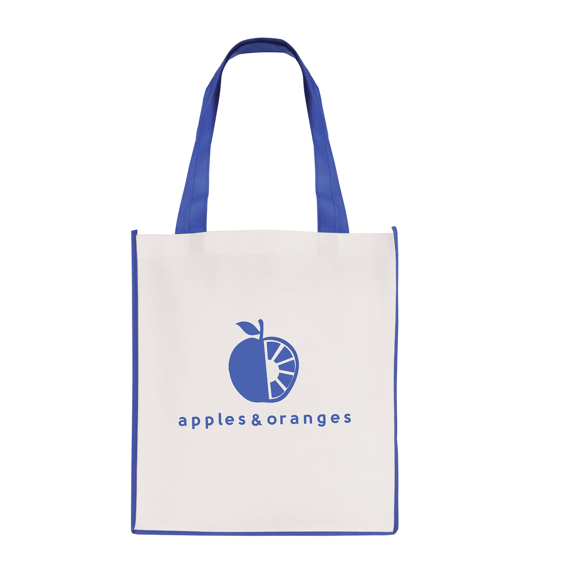 Branded Non Woven Shopper with Contrast Handles in Blue