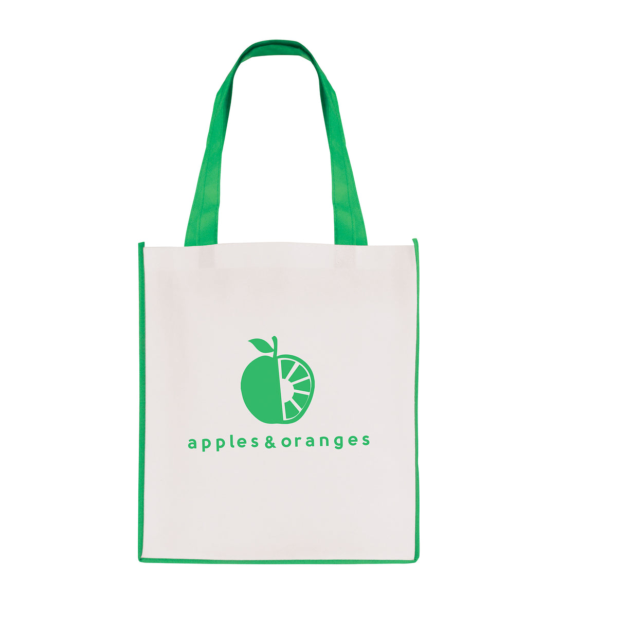 Branded Non Woven Shopper with Contrast Handles in Green