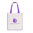 Branded Non Woven Shopper with Contrast Handles in Purple