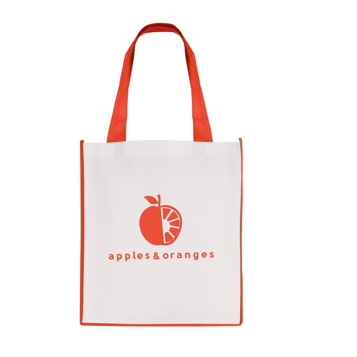 Branded Non Woven Shopper with Contrast Handles in Red