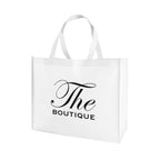 Branded Landscape Non Woven Shopper with Base Board in White