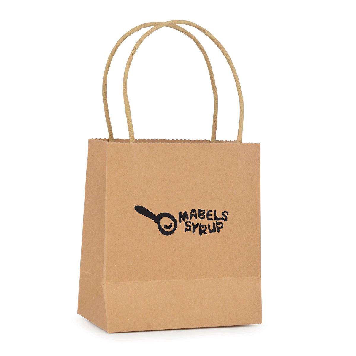 Branded Small Natural Paper Bag with Twist Handle