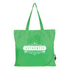 Branded Foldable Polyester Shopper with Pouch in Green