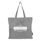 Branded Foldable Polyester Shopper with Pouch in Grey
