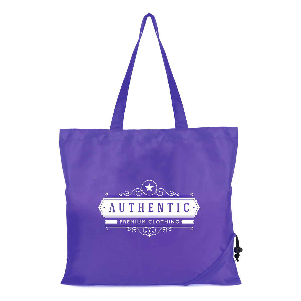 Branded Foldable Polyester Shopper with Pouch in Purple