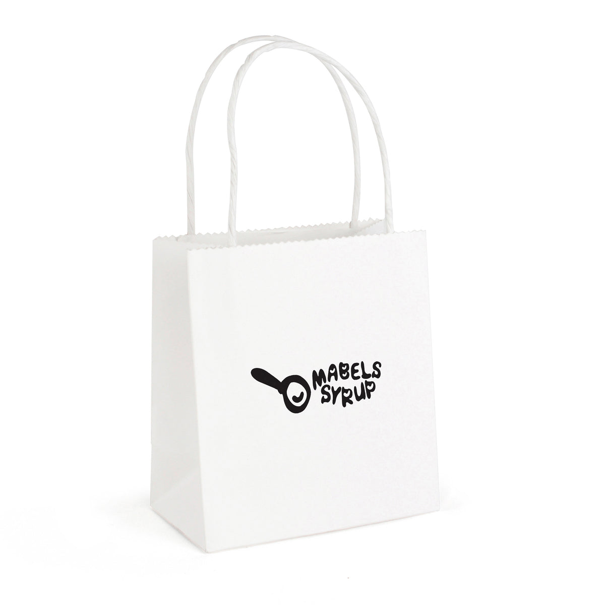 Branded Small White Paper Bag with Twist Handle