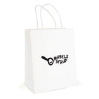 Branded Medium White Paper Bag with Twist Handle