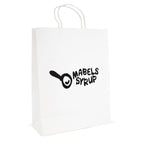 Branded Large White Paper Bag with Twist Handle