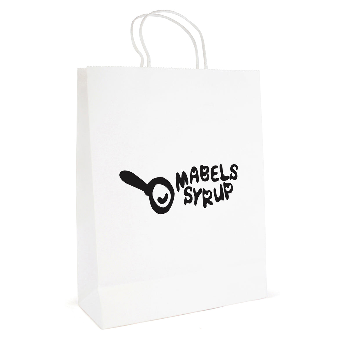 Branded Large White Paper Bag with Twist Handle