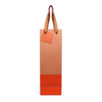 Branded Matte Paper Wine Bag with Ribbon Handles and Gift Tag