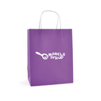 Branded Medium Coloured Paper Bag with Twist Handles in Purple