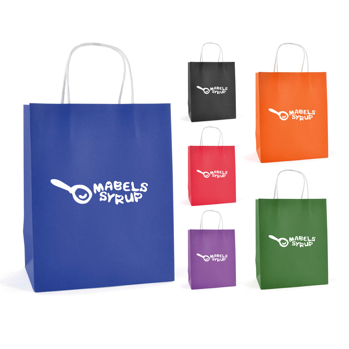 Branded Medium Coloured Paper Bag with Twist Handles