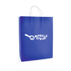 Branded Large Coloured Paper Bag with Twist Handles in Blue