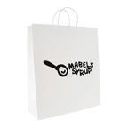 Branded Extra Large White Paper Bag with Twist Handles