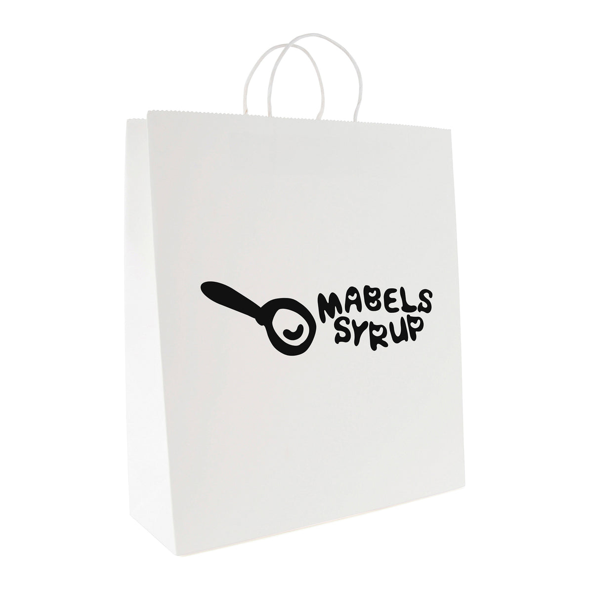 Branded Extra Large White Paper Bag with Twist Handles
