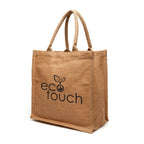 Branded Medium Natural Jute Shopper with Gusset
