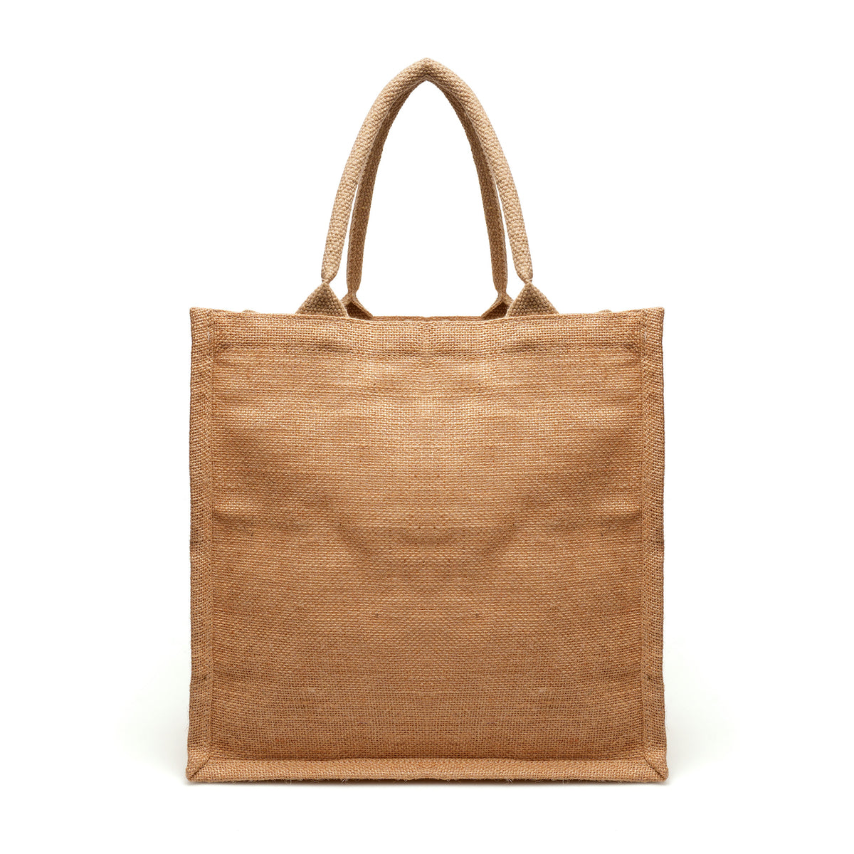 Branded Medium Natural Jute Shopper with Gusset