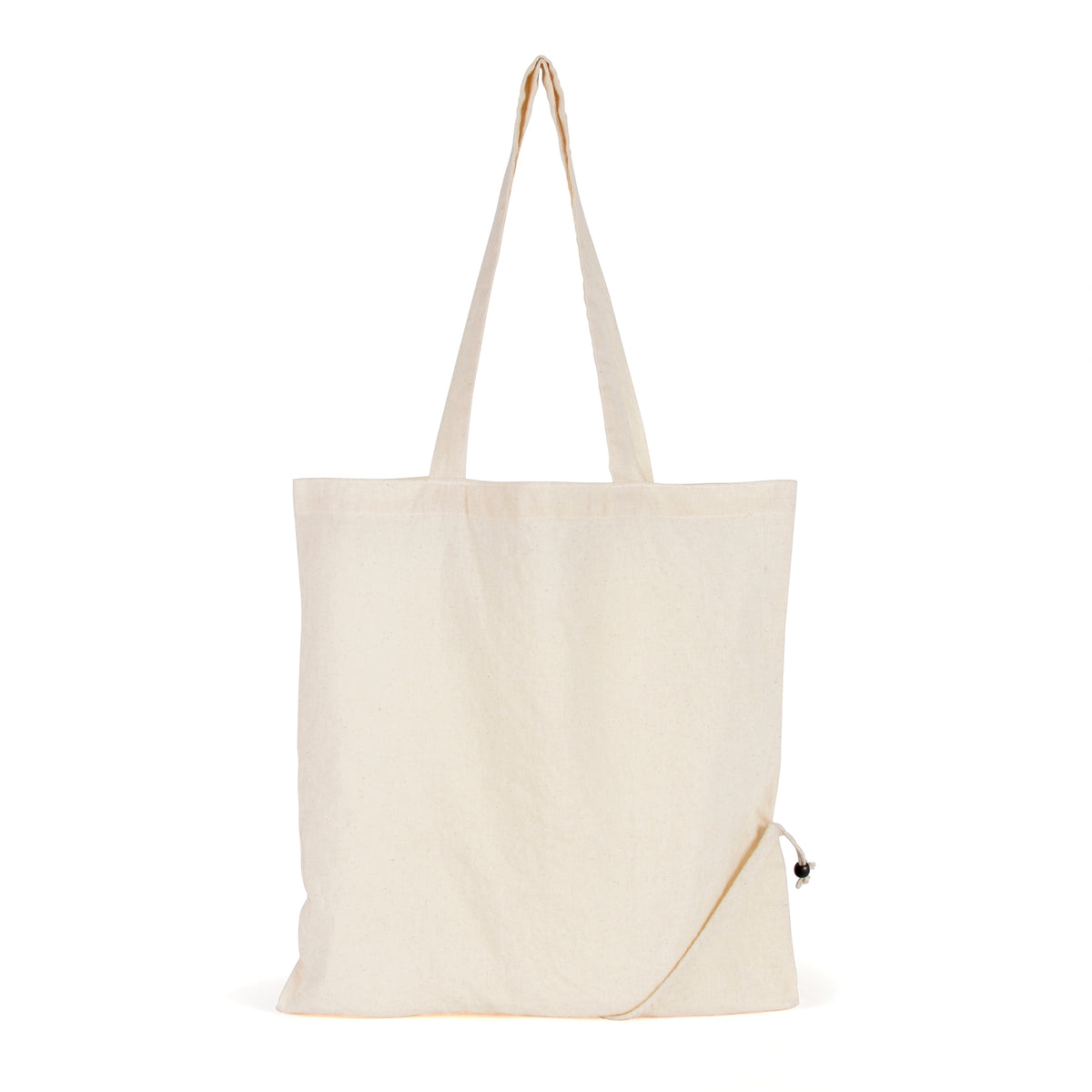 Branded Natural Cotton Foldable Shopper with Pouch