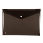 Branded Translucent Plastic Document Folder with Press Stud