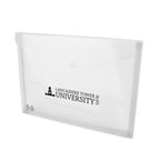 Branded Translucent Plastic Document Folder with Press Stud in White
