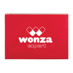 Branded Recycled Plastic Zipped Document Wallet in Red