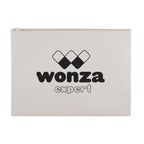 Branded Recycled Plastic Zipped Document Wallet in White