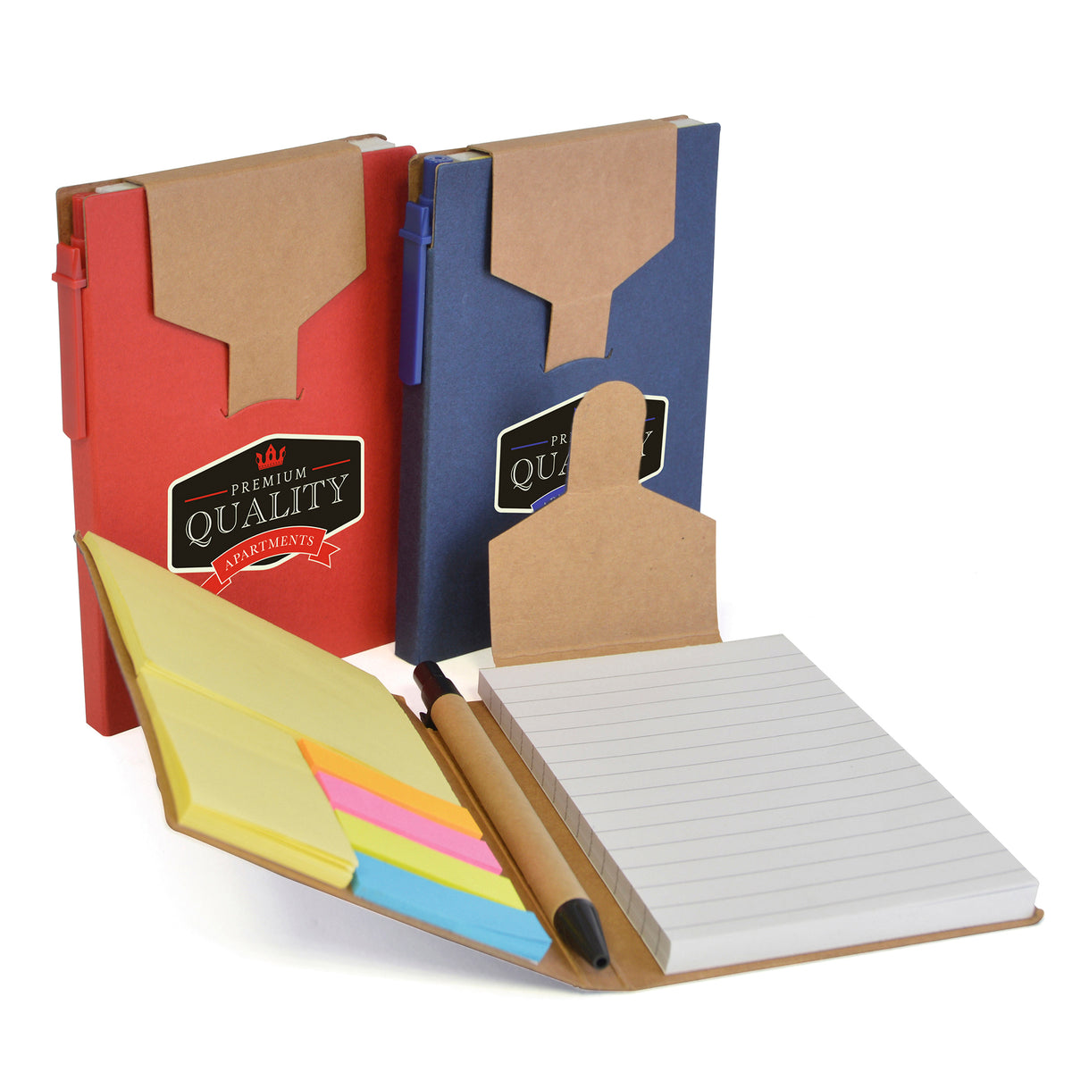 Branded Notebook with Pen and Sticky Notes