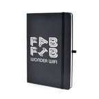 Branded Black PU Dotted Page Notebook